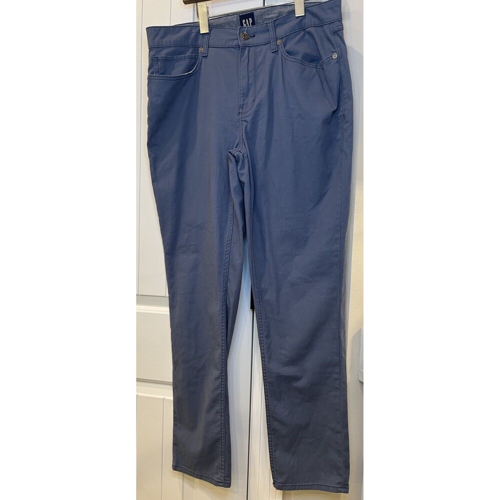 Men's Gap 5 Pocket Stretch Slate Blue Twill Pants - Size 34x32